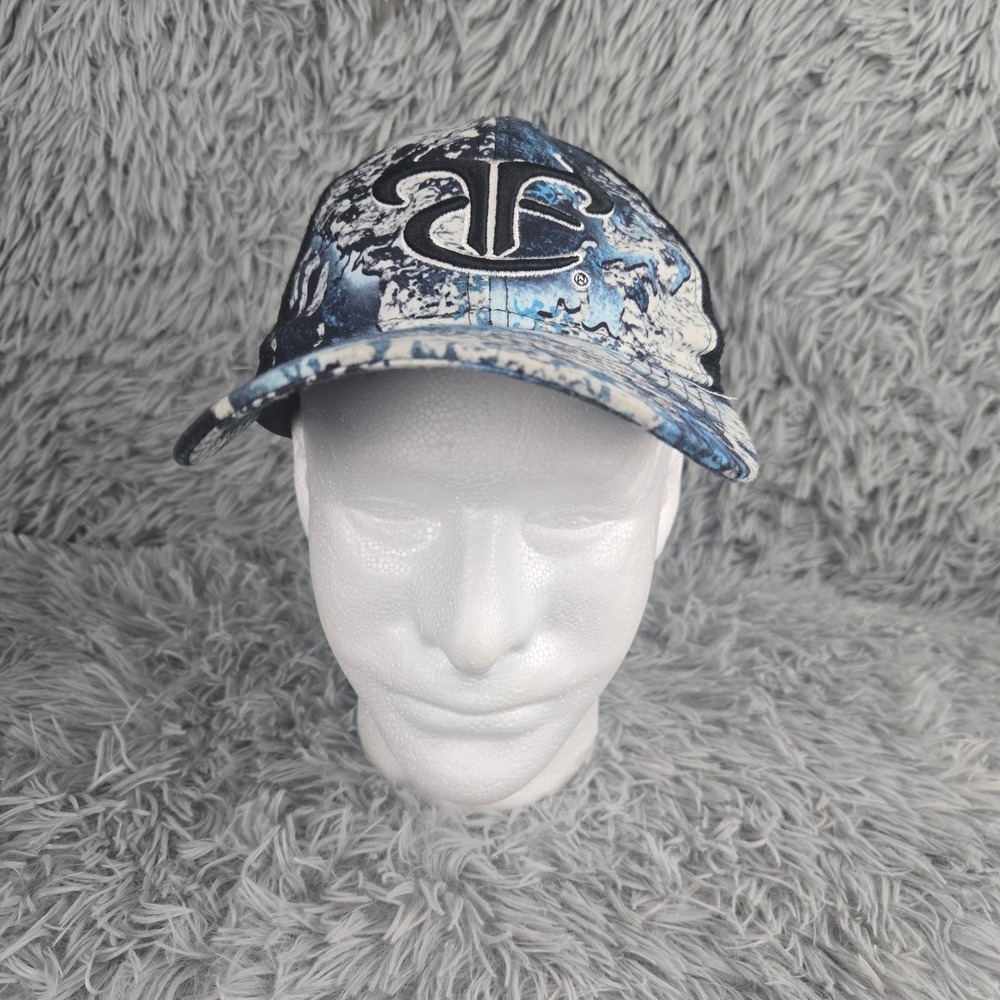 TrueTimber Camo Trucker Hat Mens OSFA Blue White Water Camo Mesh Snapback Cap